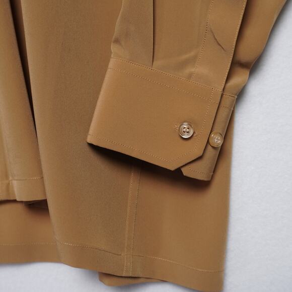 Men's Tan Dress Shirt with Rhinestone Accent Buttons 42 - Picture 6 of 7